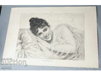 1900 Master drawing lithograph sweet idleness