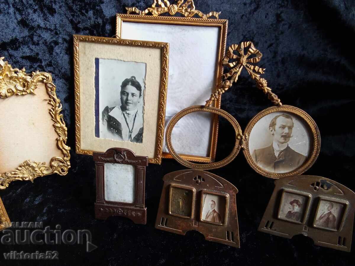 Auction  Old gilded French photo frames from the 19th century