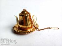 Tea strainer BMF teapot in gold Thick gilding.