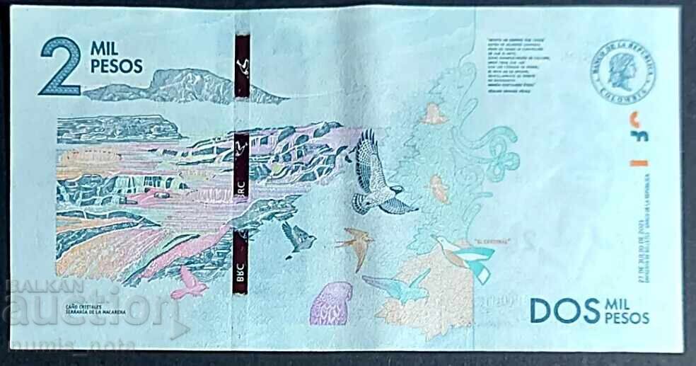 Colombia 2000 pesos 2015 UNC with price 4.00 BGN | € 2.05 Colombia 2000 pesos 2015 UNC with price 4.00 BGN | € 2.05