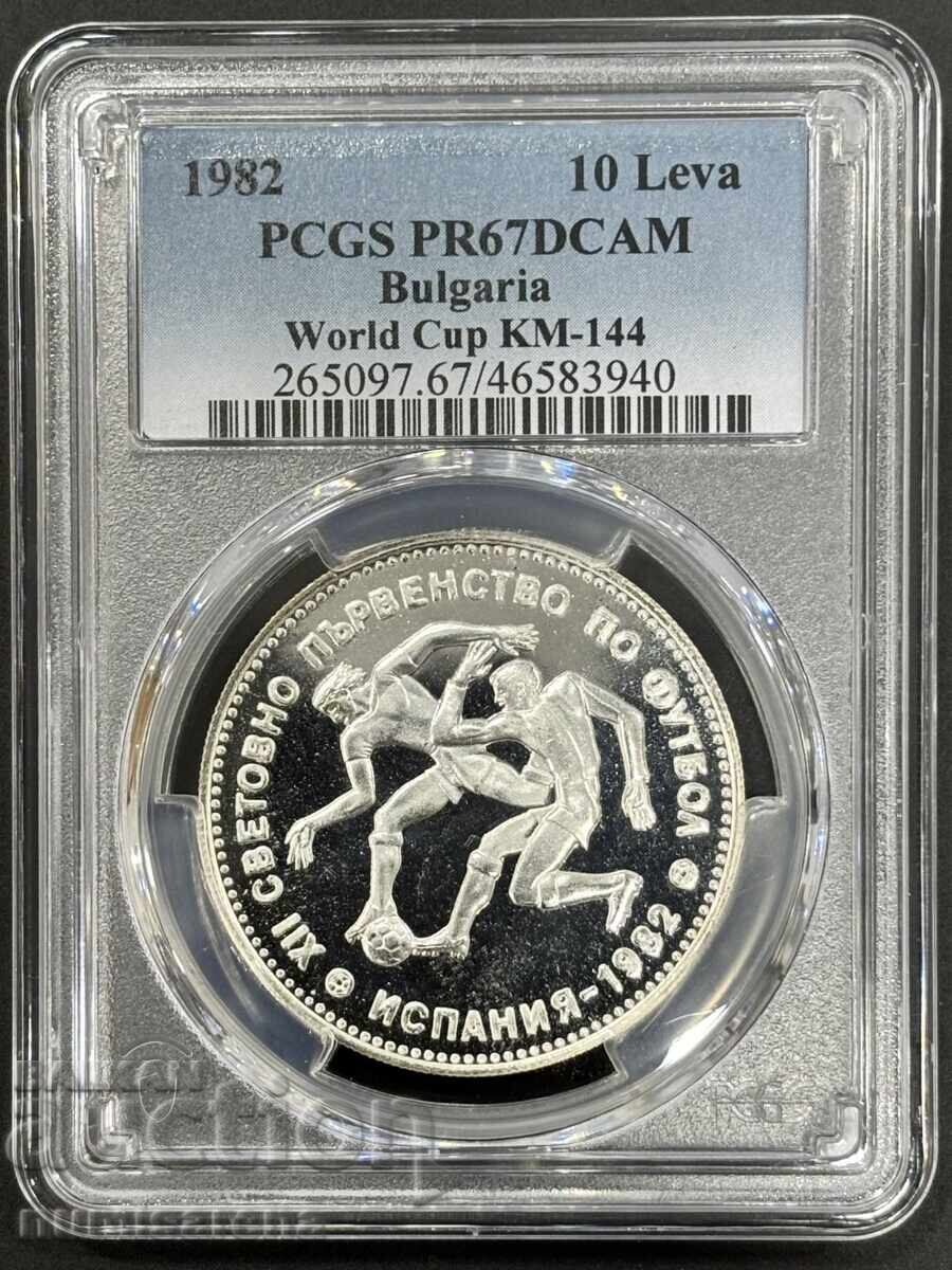 10 BGN 1982 PCGS PR 67 DCAM FOOTBALL PLAYERS 10 BGN 1982 PCGS PR 67 DCAM FOOTBALL PLAYERS
