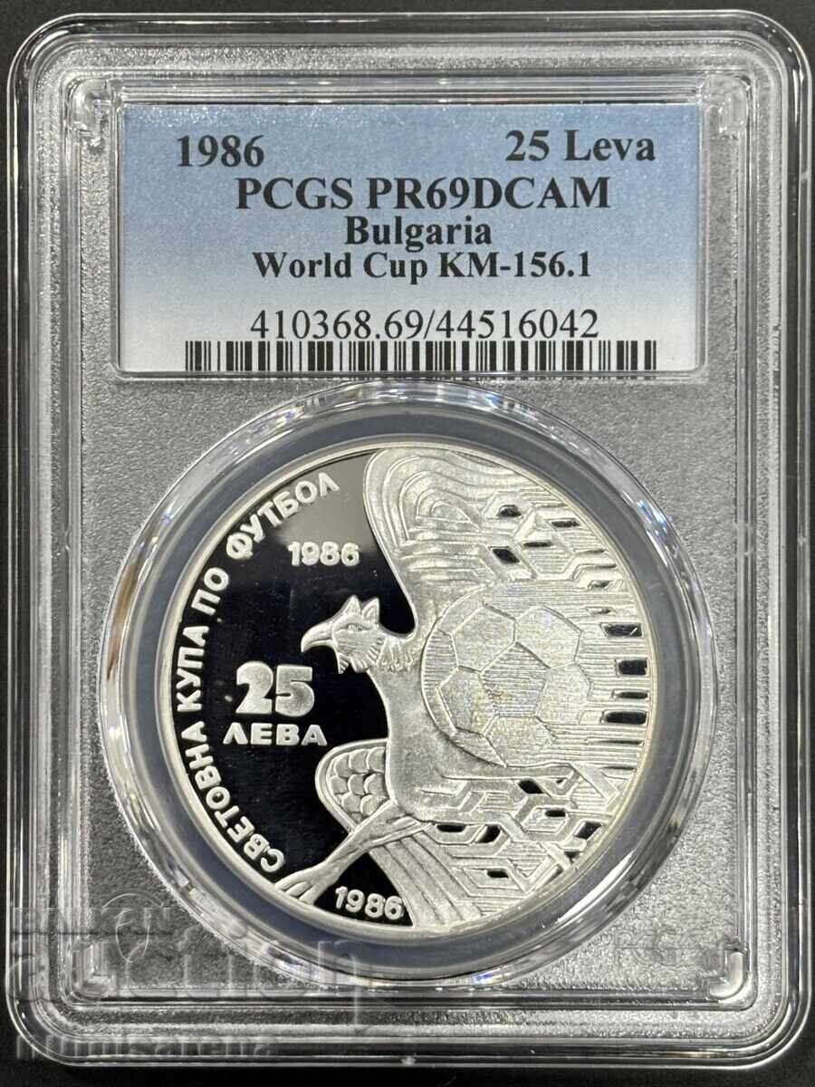 25 LEVA 1986 PCGS PR 69 DCAM GRIFFIN