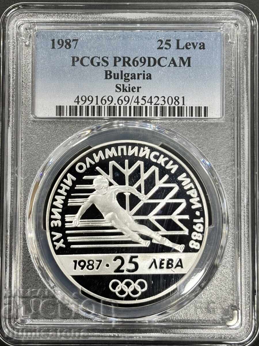 25 LEVA 1987 PCGS PR 69 DCAM CALGARY 25 LEVA 1987 PCGS PR 69 DCAM CALGARY