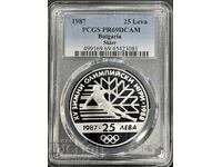 25 LEVA 1987 PCGS PR 69 DCAM CALGARY