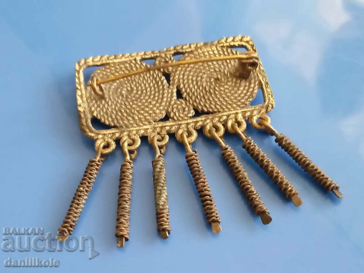 *$*Y*$* VERY OLD BLOOD ENAMEL BROOCH - GREAT *$*Y*$* - 6 *$*Y*$* VERY OLD BLOOD ENAMEL BROOCH - GREAT *$*Y*$* - 6