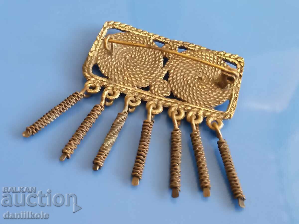 *$*Y*$* VERY OLD BLOOD ENAMEL BROOCH - GREAT *$*Y*$* - 7 *$*Y*$* VERY OLD BLOOD ENAMEL BROOCH - GREAT *$*Y*$* - 7