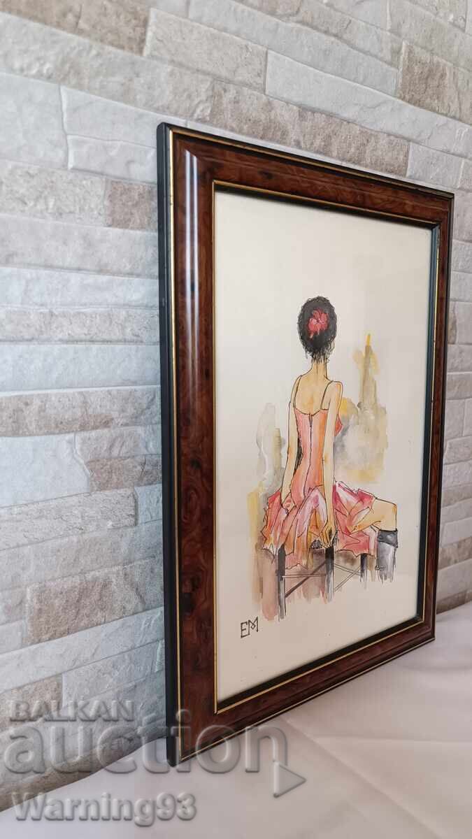 Πίνακας "Longing" - ακρυλικά χρώματα σε χαρτόνι με πλαίσιο - 35/25cm με τιμή € 48.00 | 93.88 BGN