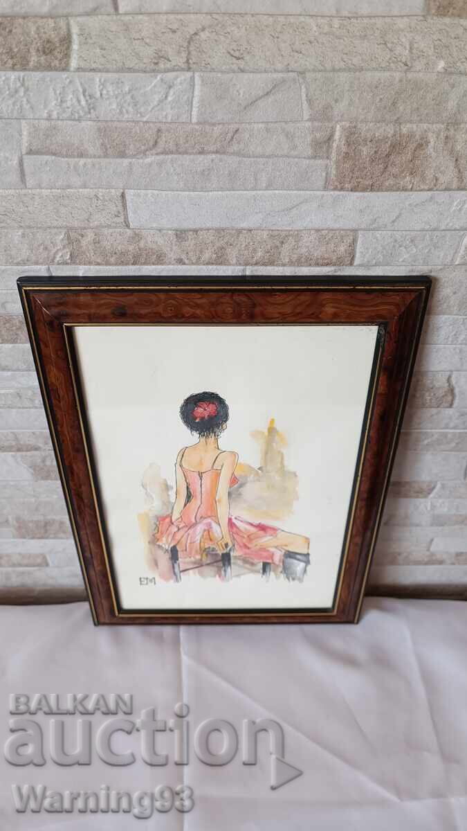 Delivery of Painting "Longing" - acrylic paints on cardboard with frame - 35/25cm Delivery of Painting "Longing" - acrylic paints on cardboard with frame - 35/25cm