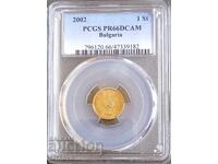 1 penny, PR66DKAM, PCGS, 2002, Citiți descrierea.