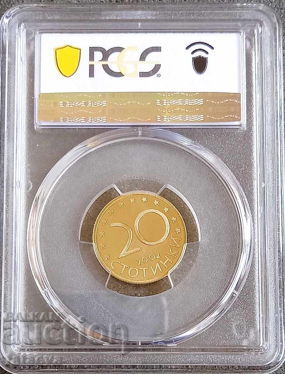 20 stotinki 2002, PR67DKAM, PCGS, Citiți descrierea cu preț € 0.01 | 0.02 BGN 20 stotinki 2002, PR67DKAM, PCGS, Citiți descrierea cu preț € 0.01 | 0.02 BGN
