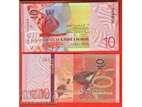 SAO TOME ȘI PRINCIPE 10 DUBLE 2020 2021 NOUA HÂRTIE UNC