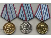 40256 Bulgaria 3 medals For 10-15-20 years of faithful service Ministry of Internal Affairs first