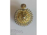 Bulgarian Renaissance silver and gold-plated cut earring - Arpalia - 1pc!