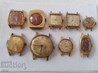 Russian gold-plated watches for parts - lot!