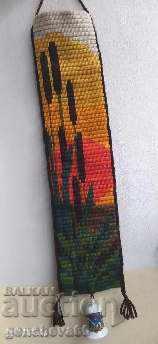 Delivery of Hand-embroidered panel and porcelain bell 1979