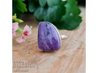 5690 Silver ring with Charoite