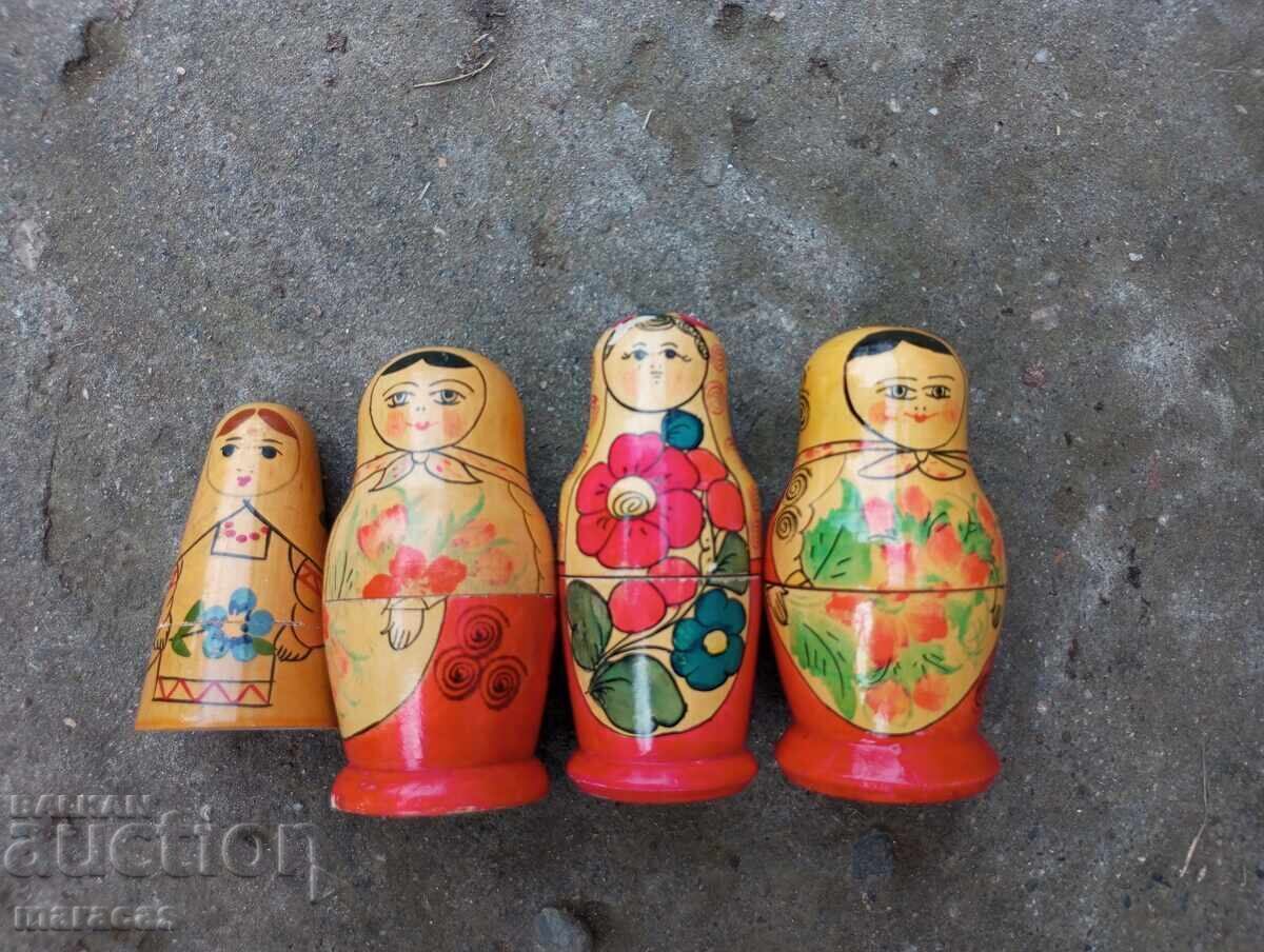 Old Soviet wooden dolls Old Soviet wooden dolls
