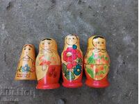 Păpuși sovietice vechi din lemn