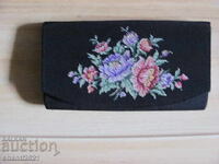 Mini clutch bag, silk hand embroidery