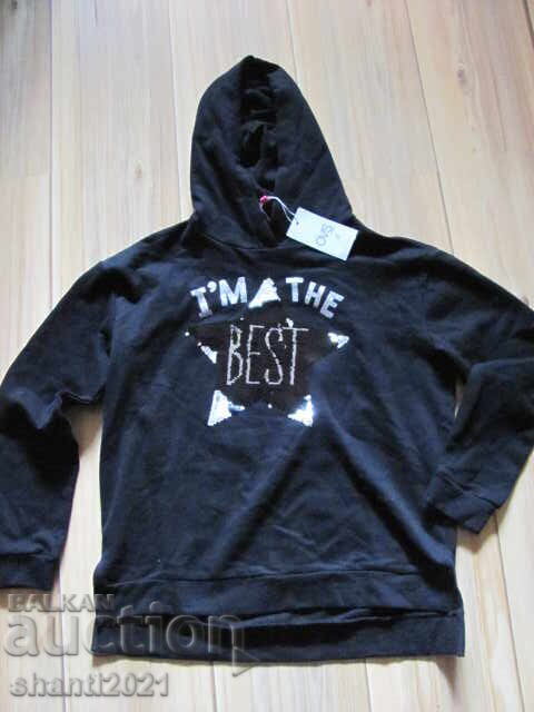 Нов детски суитшър с пайети ,14г., височина до170см Нов детски суитшър с пайети ,14г., височина до170см