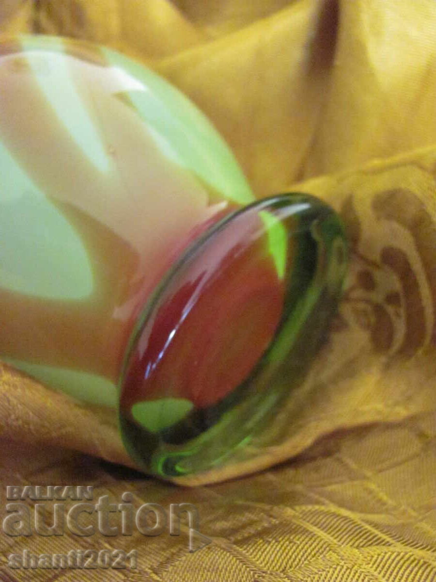 Vase, two-tone crystal glass, handmade with price 55.00 BGN | € 28.12 Vase, two-tone crystal glass, handmade with price 55.00 BGN | € 28.12