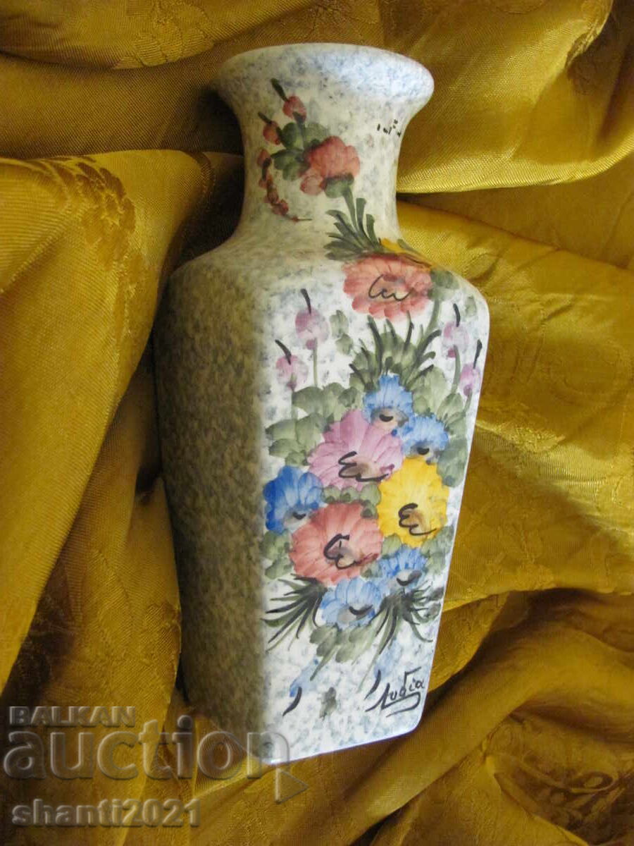 Author's porcelain vase, hand-painted, signed - 5 Author's porcelain vase, hand-painted, signed - 5