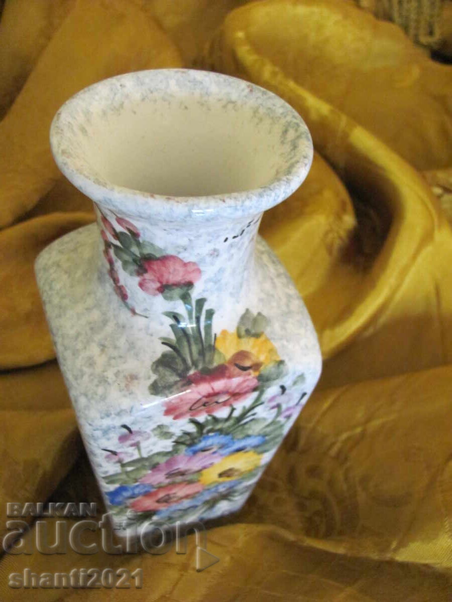 Author's porcelain vase, hand-painted, signed - 7 Author's porcelain vase, hand-painted, signed - 7