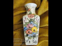 Author's porcelain vase, hand-painted, signed