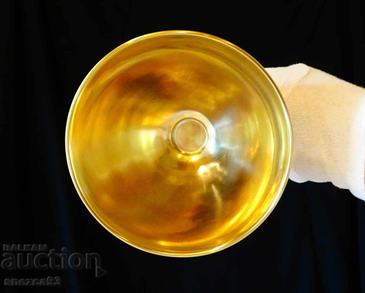 Bronze goblet, wine glass 400 ml., marked with price 49.00 BGN | € 25.05 Bronze goblet, wine glass 400 ml., marked with price 49.00 BGN | € 25.05