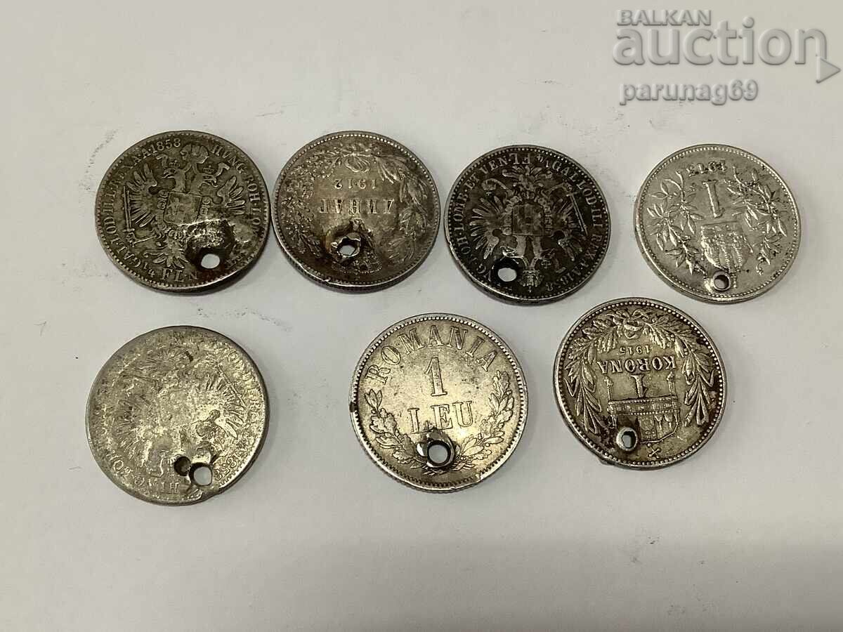 LOT 7 silver coins Austria, Serbia and Romania for jewelry with price 95.00 BGN | € 48.57 LOT 7 silver coins Austria, Serbia and Romania for jewelry with price 95.00 BGN | € 48.57