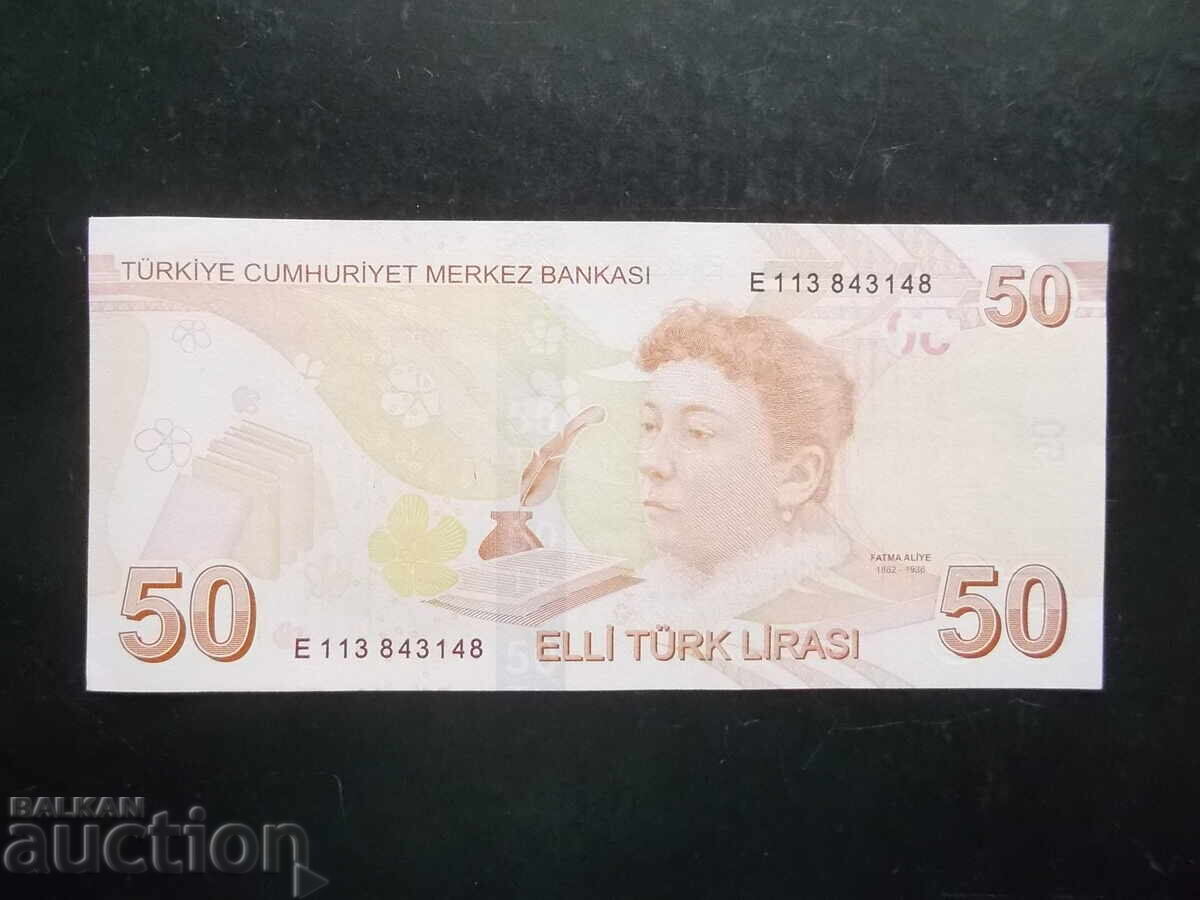TURKEY, 50 lira, UNC- with price 8.99 BGN | € 4.60 TURKEY, 50 lira, UNC- with price 8.99 BGN | € 4.60