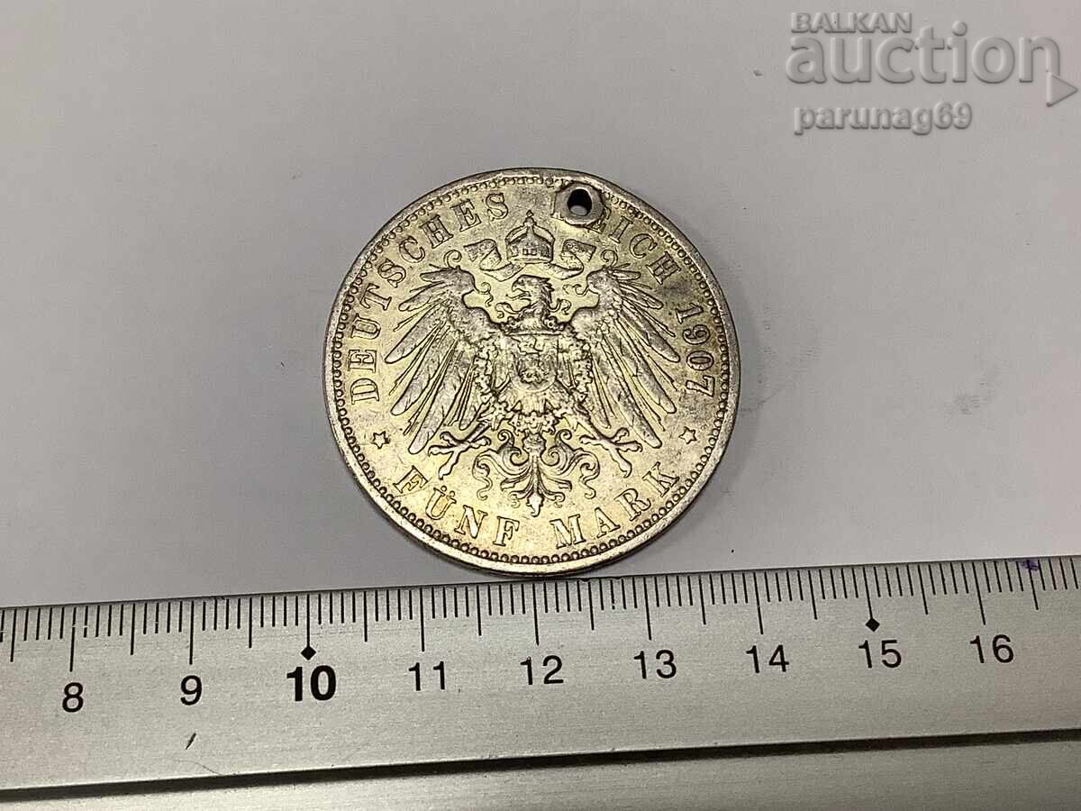 Γερμανία 5 μάρκα 1907 για κοσμήματα Γερμανία 5 μάρκα 1907 για κοσμήματα