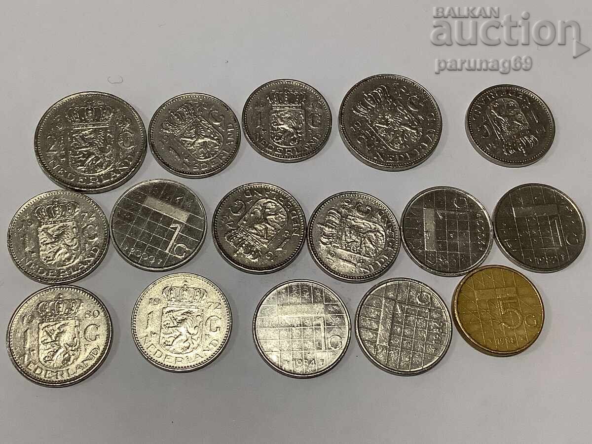 Netherlands Lot of 16 coins - guilders Netherlands Lot of 16 coins - guilders