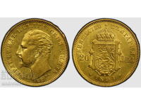 20 leva 1894 AU 55 PCGS Principatul Bulgariei (Aur)/Monedă
