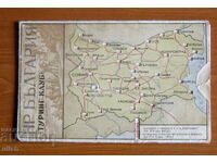 Touring Club NR Bulgaria map with distances 1958