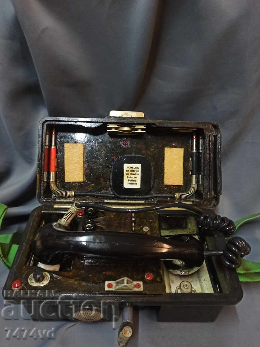 Military field telephone - VEB FUNKWERK KÖLLEDА - FF63M, bakelite - 5 Military field telephone - VEB FUNKWERK KÖLLEDА - FF63M, bakelite - 5