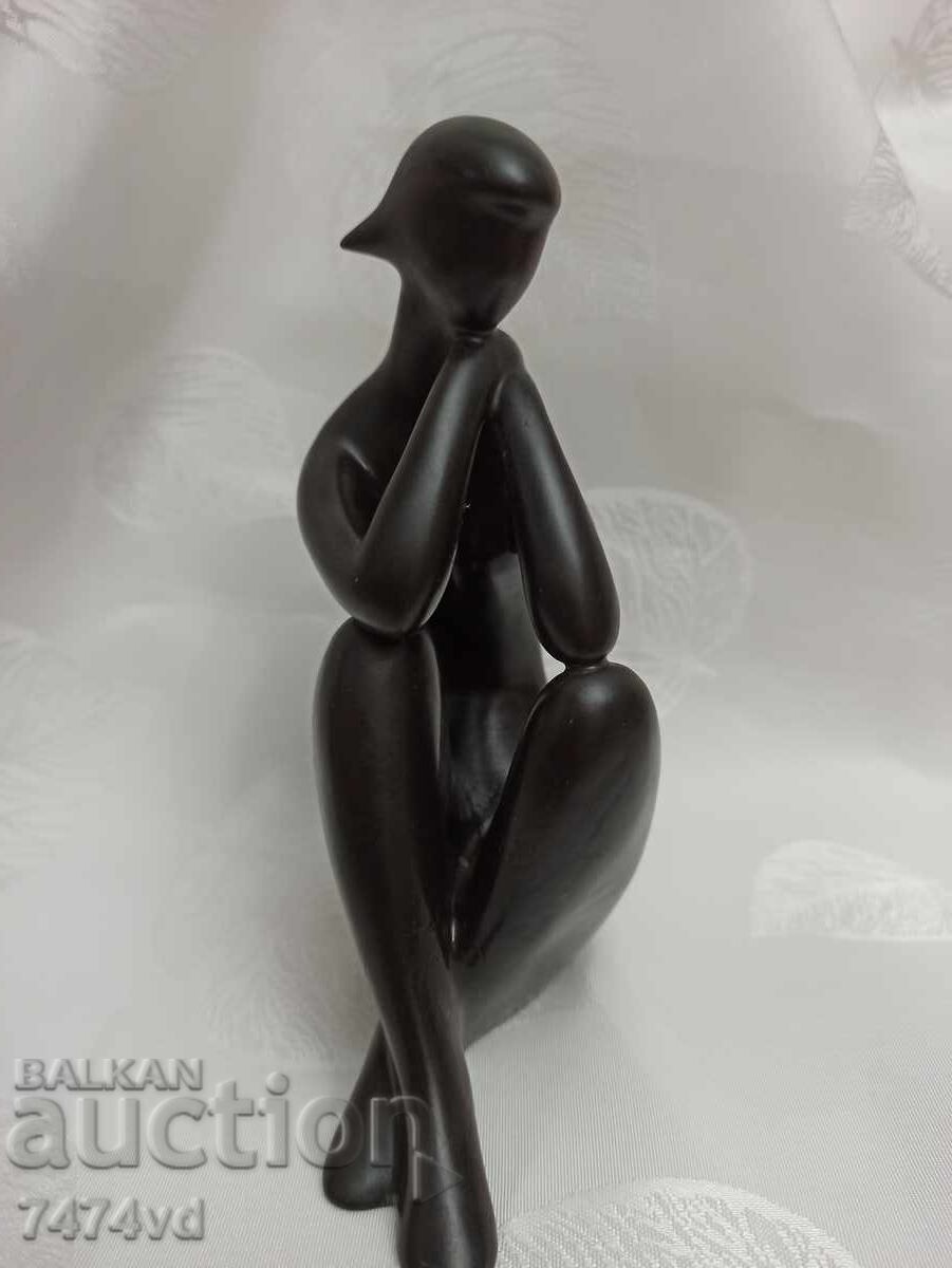 RARE BLACK PORCELAIN PLASTIC NUDE WOMAN -ROYAL DUX! with price 300.00 BGN | € 153.39 RARE BLACK PORCELAIN PLASTIC NUDE WOMAN -ROYAL DUX! with price 300.00 BGN | € 153.39