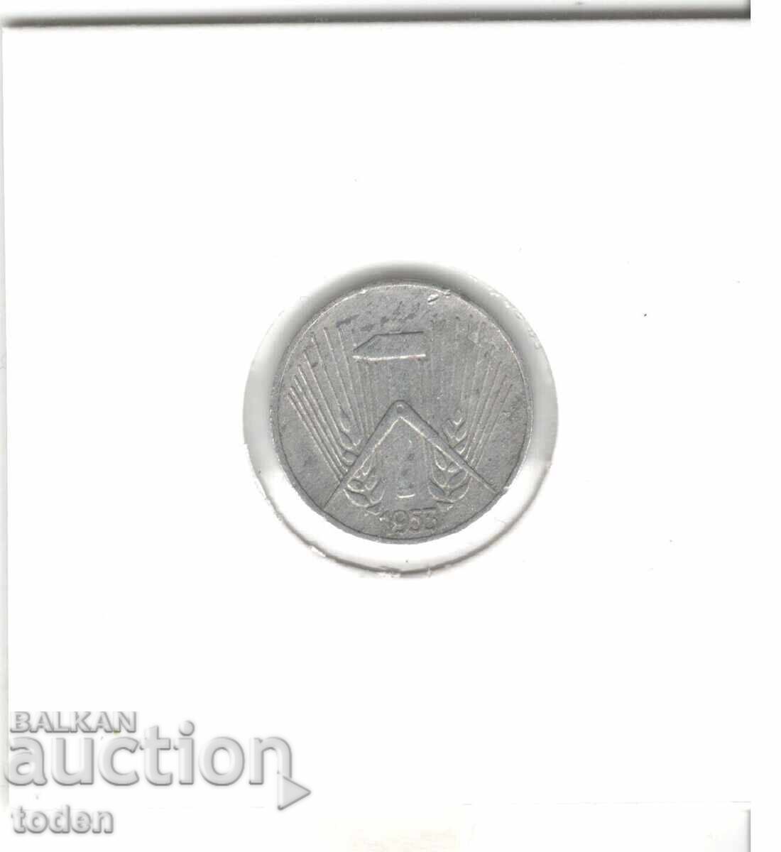 Παράδοση Γερμανία D.R.-1 Pfennig-1953 E-KM# 5 Παράδοση Γερμανία D.R.-1 Pfennig-1953 E-KM# 5