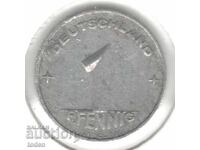 Germania D.R.-1 Pfennig-1953 E-KM# 5