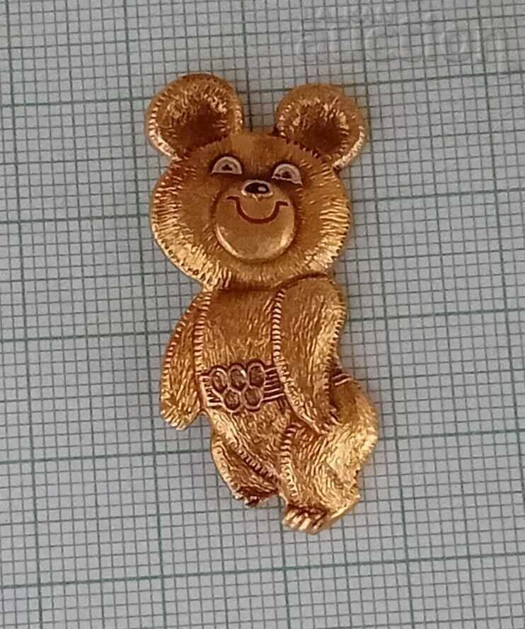 OLYMPICS MOSCOW 1980 THE BEAR MICE USSR BADGE OLYMPICS MOSCOW 1980 THE BEAR MICE USSR BADGE