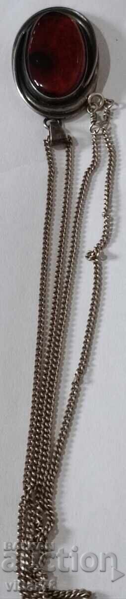 Ασημένιο μενταγιόν με κεχριμπάρι - 5