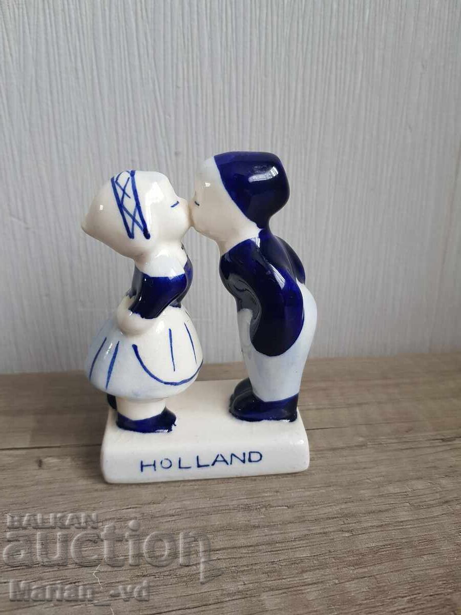 Porcelain figurine of a kissing girl and boy - Netherlands - 7 Porcelain figurine of a kissing girl and boy - Netherlands - 7