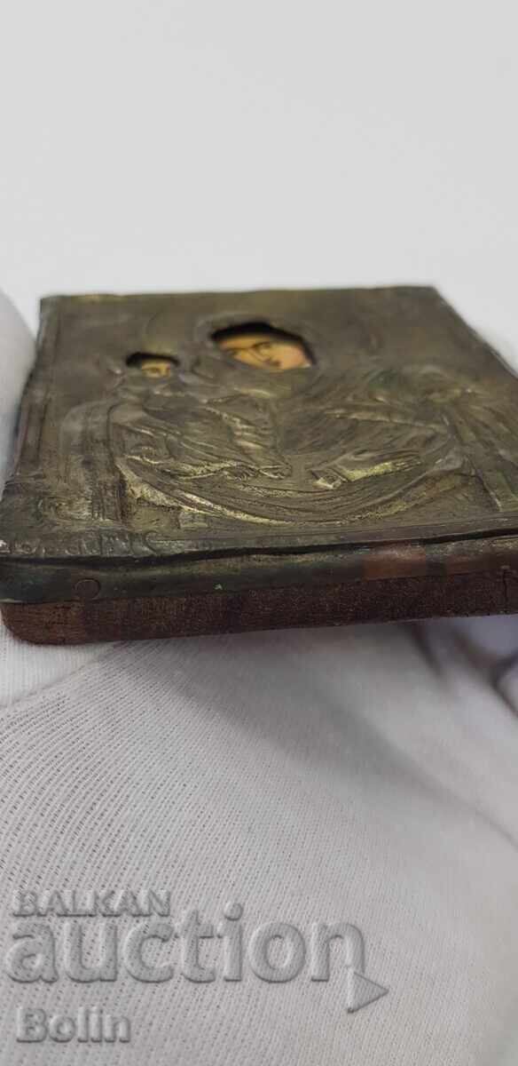 Rare Bulgarian Renaissance icon of the Virgin Mary of Three Hands, 20th century - 6 Rare Bulgarian Renaissance icon of the Virgin Mary of Three Hands, 20th century - 6