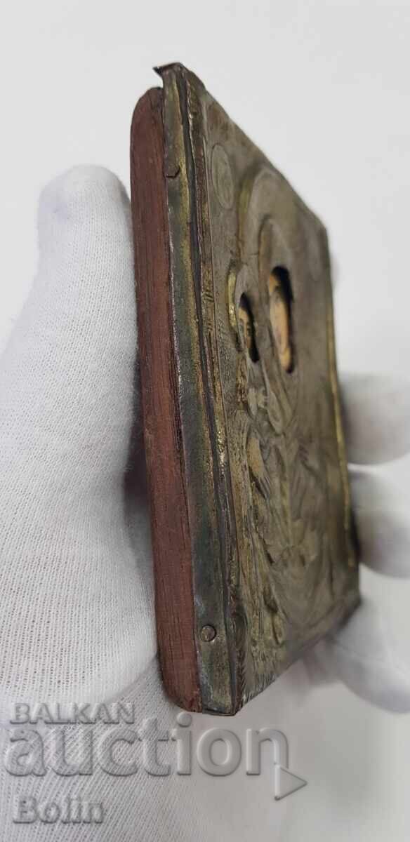 Rare Bulgarian Renaissance icon of the Virgin Mary of Three Hands, 20th century - 7 Rare Bulgarian Renaissance icon of the Virgin Mary of Three Hands, 20th century - 7