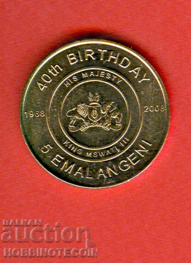 SWAZILAND SWAZILAND 5 număr 2008 NOU UNC SWAZILAND SWAZILAND 5 număr 2008 NOU UNC