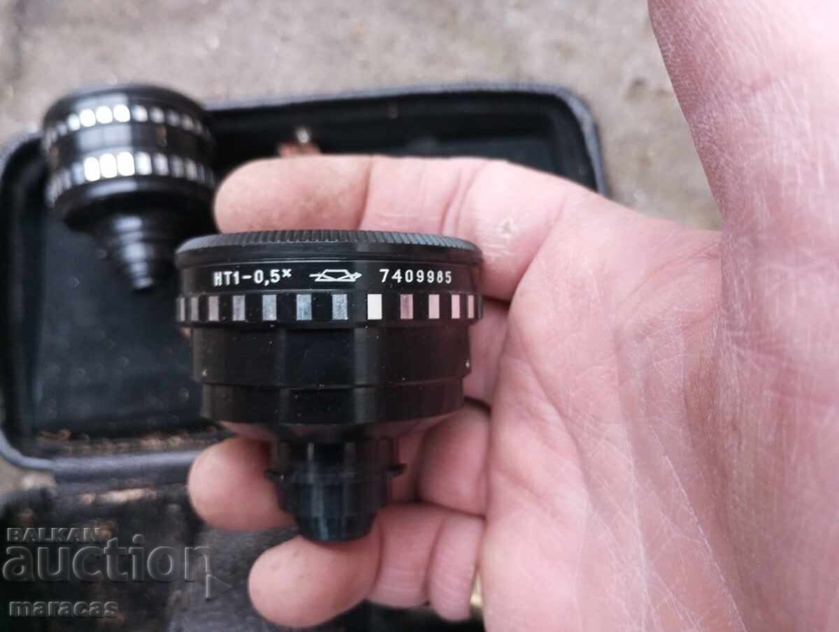 Delivery of Old camera box with filters and lenses. Delivery of Old camera box with filters and lenses.