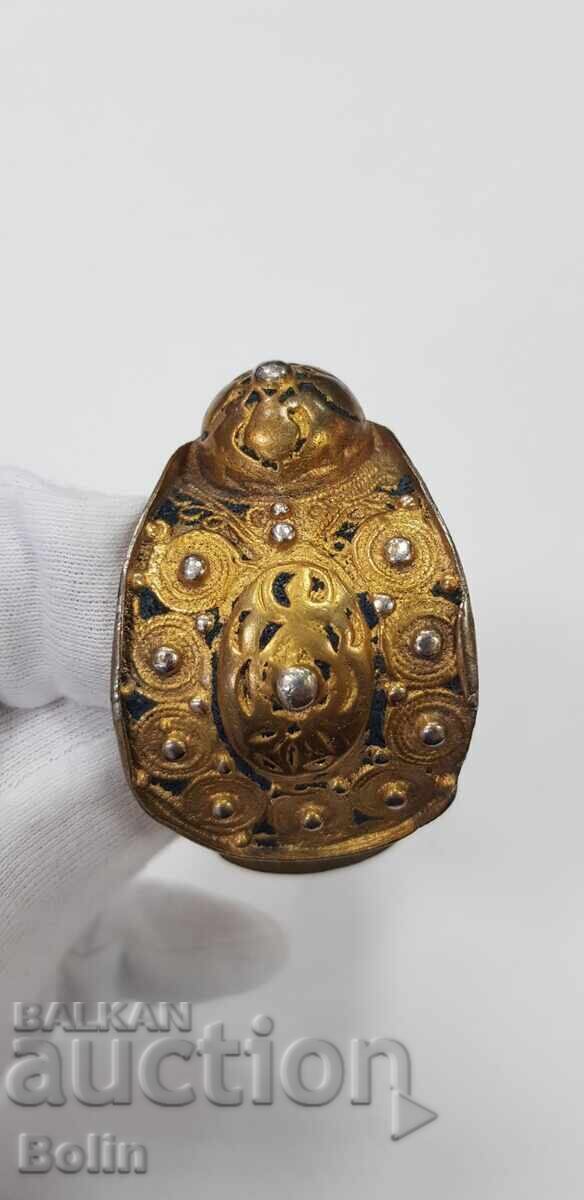 Auction Very rare Renaissance bracelet, slingshot, silver gilded enamel Auction Very rare Renaissance bracelet, slingshot, silver gilded enamel