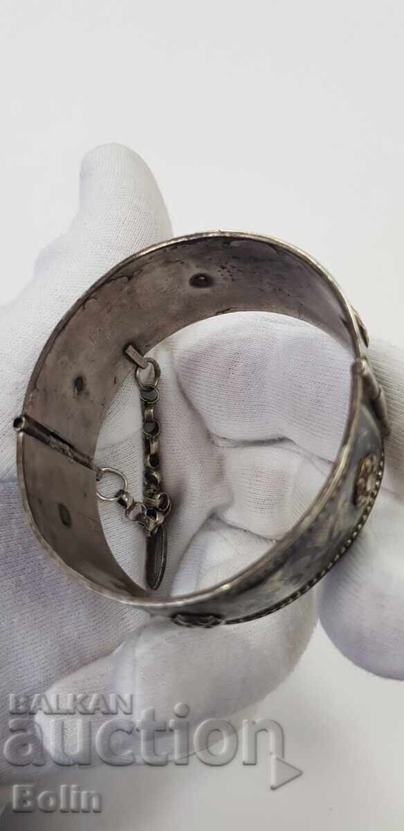 Rare silver Renaissance bracelet with nialo - enamel - 19th century - 5 Rare silver Renaissance bracelet with nialo - enamel - 19th century - 5