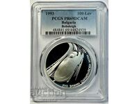 100 ЛЕВА 1993 -PCGS PR69 DCAM-БОБСЛЕЙ #1