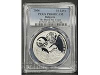 10 ЛЕВА 2006 PCGS PR 68 DCAM БЪЛГАРСКО ЧЕРНОМОРИЕ РОПОТАМО